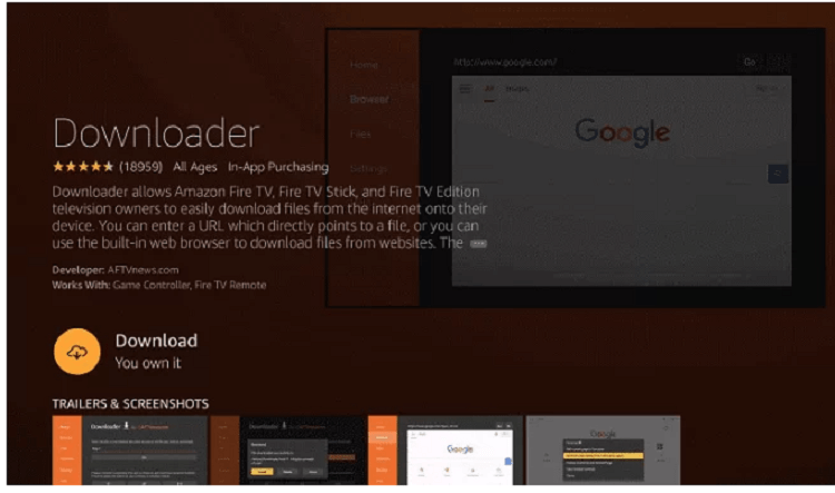Downloader on Firestick