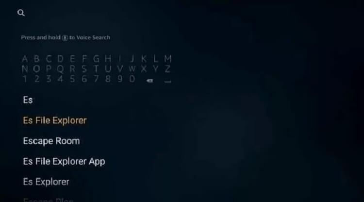 Download ES File Explorer on Firestick