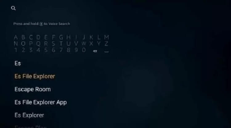 Download ES File Explorer on Firestick 