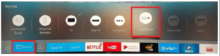 USB as a source on Smart TV