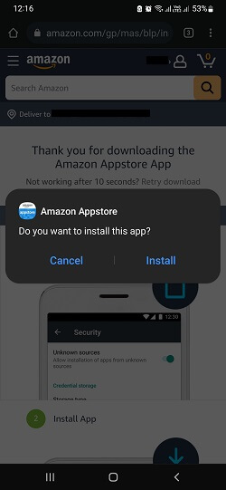 Install Amazon App Store on Android