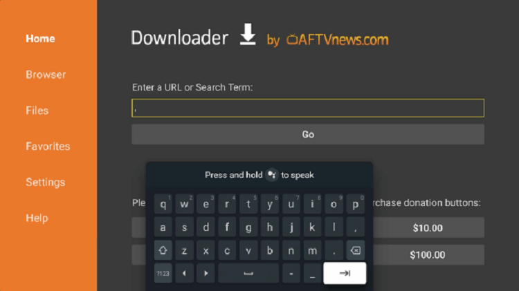Downloader on Android Smart TV