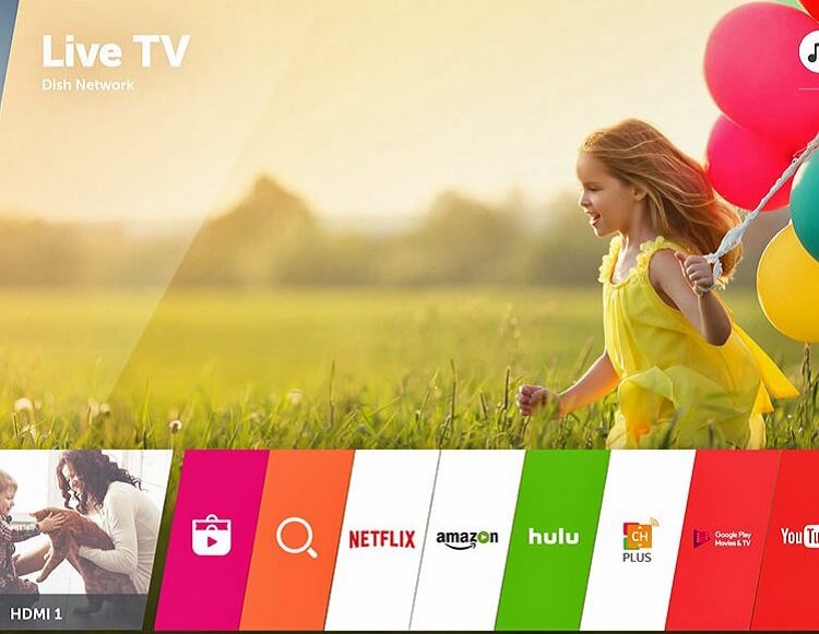 LG TV Home Screen 