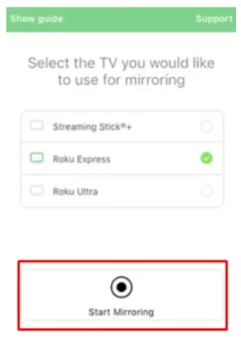 Select Start Streaming - IPTV on Roku