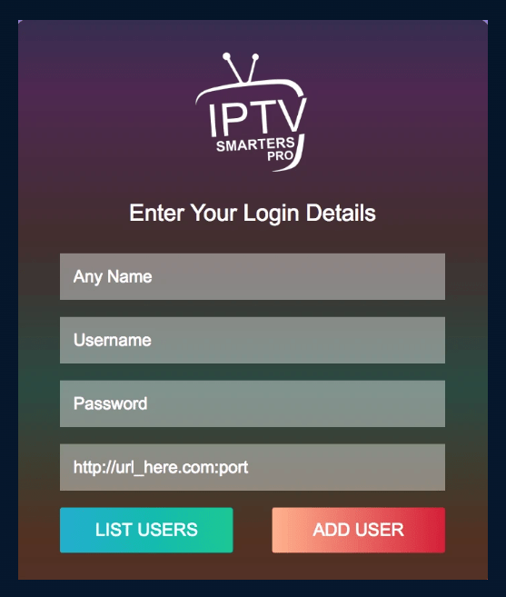 enter the M3U URL of Lex IPTV