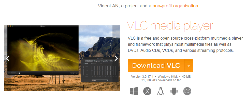 Select Download VLC to stream Nordic IPTV
