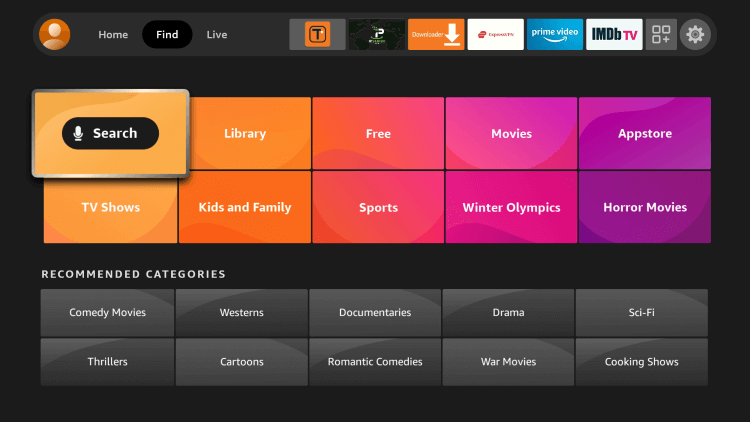 Firestick Homescreen 