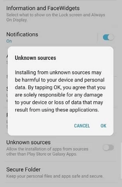 Enable Apps from Unknown Sources on Android