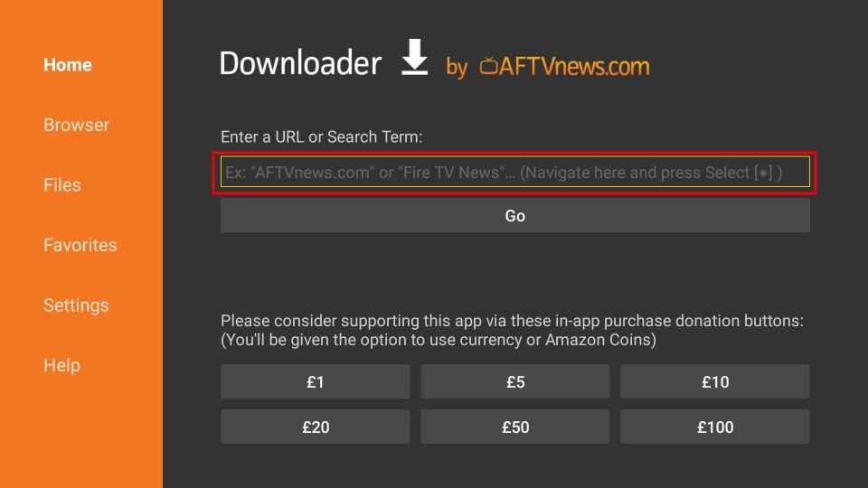 Type the download link of RisingIPTV