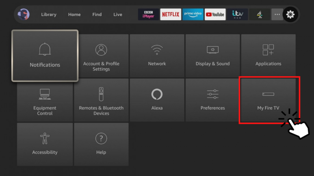 Select My Fire TV 