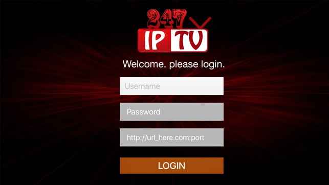 Select Login to stream IPTV Main