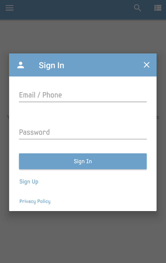 Enter Username and Password