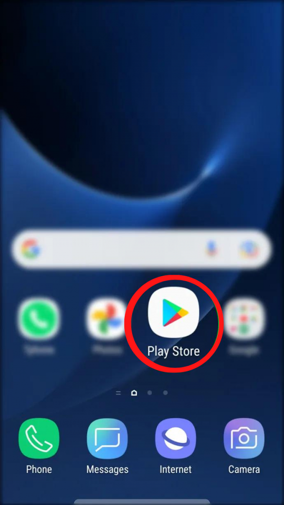 open the google play store