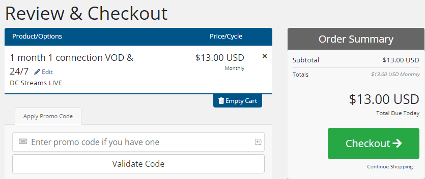 Select Checkout