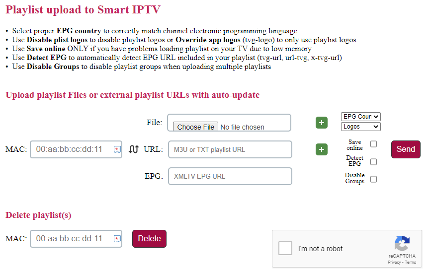 Select Send to stream Project IPTV