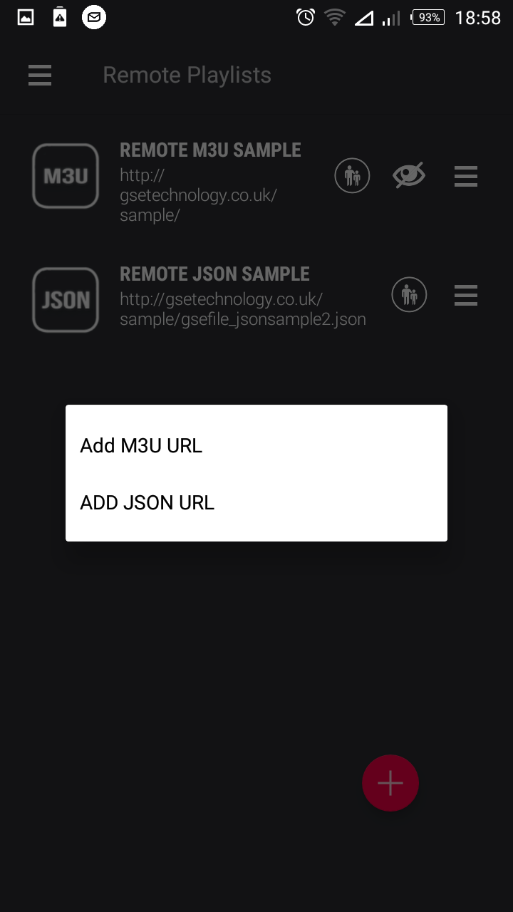 Select Add M3U URL