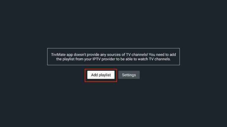 Select Add Playlist to stream Ezee Streams 