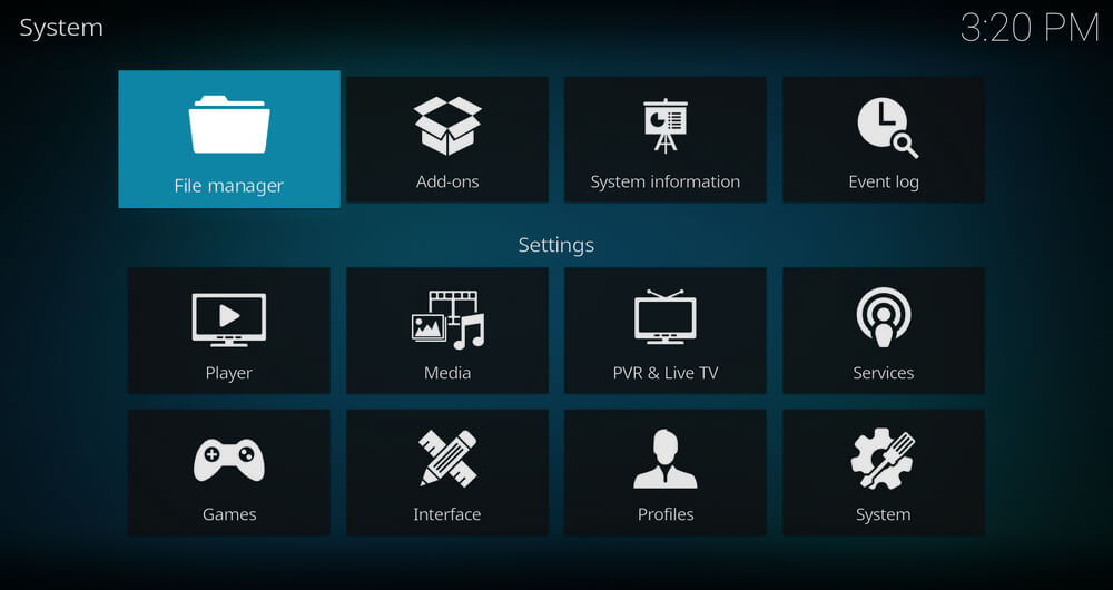 Select File Manager to stream IPTV Pro