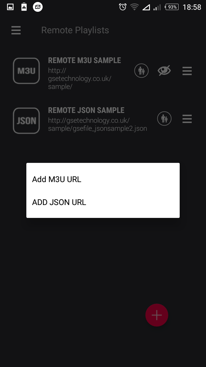 Select Add M3U URL to stream Untouchable IPTV