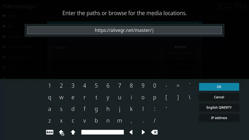enter the url