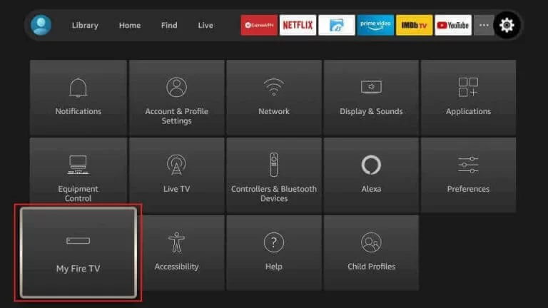 choose the My fire TV for RawsaveTV IPTV