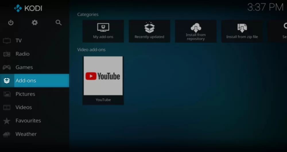 select add ons for tvtube iptv