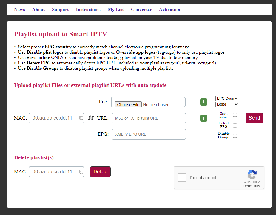 Add Playlist - Stream Fluxus IPTV