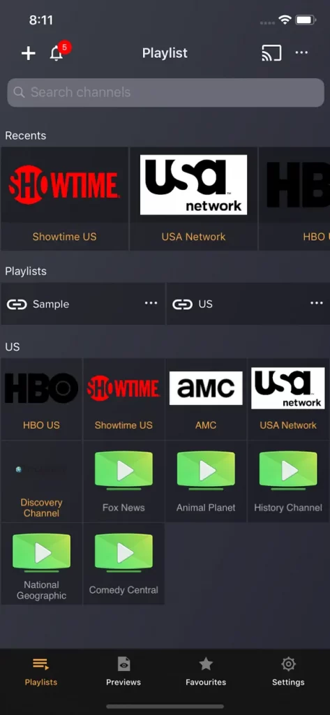 Hit the Plus icon - Add Forever IPTV M3U URL