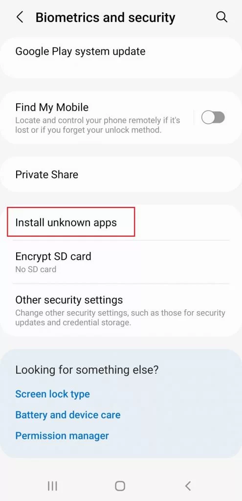 install unknown App