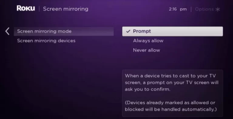 Click Prompt or Always Allow to get IPTV on JVC TV
