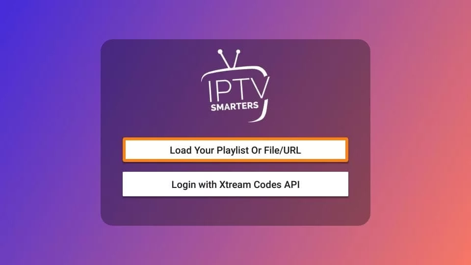 Choose Load your Playlist or File/URL option