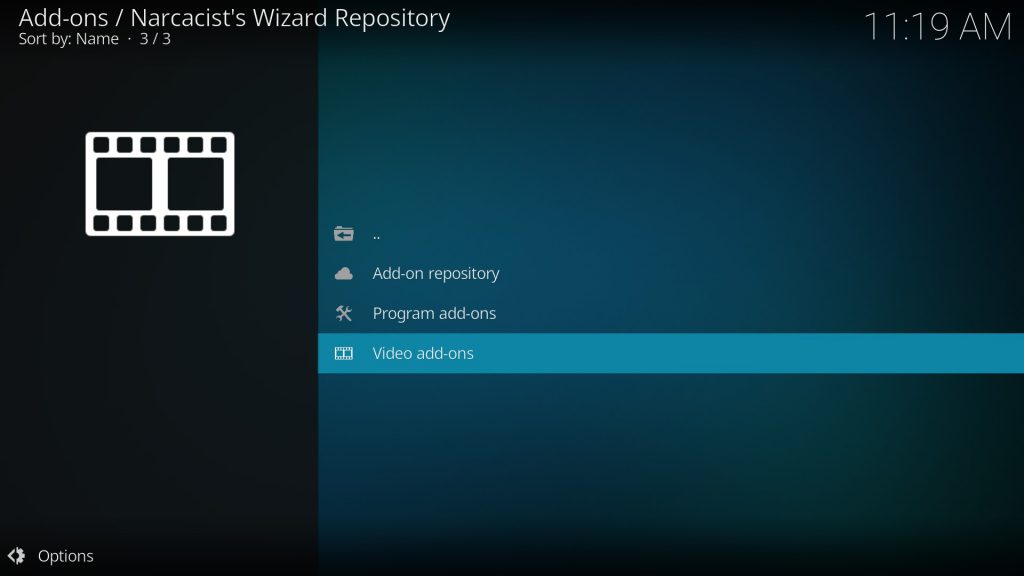 Video add-on of asgard addon on kodi