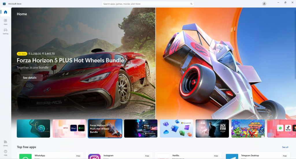 Microsoft Store homepage