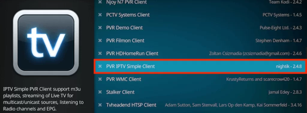 Select PVR IPTV Single Client