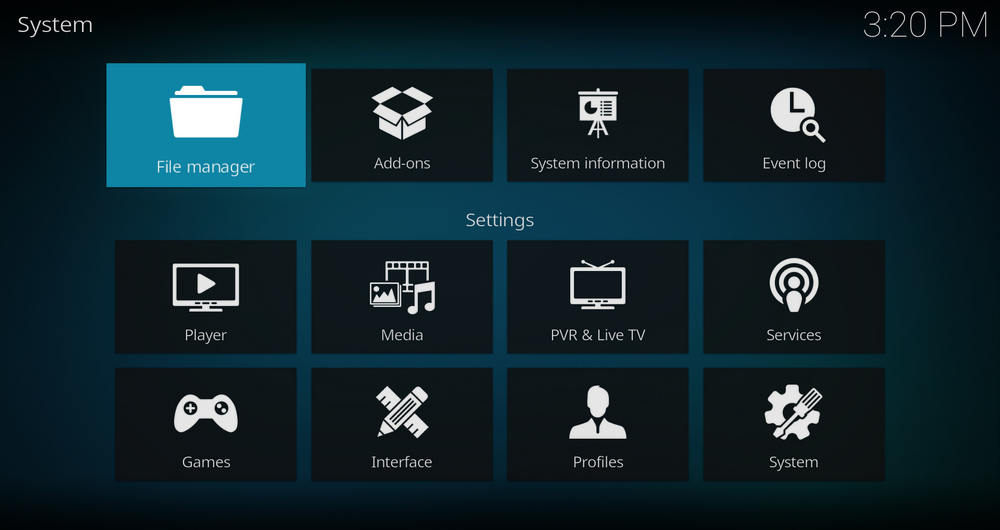 Tap File Manager to install IPTV Smarters Player on Kodi