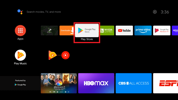 Launch Play Store to download IPTV Smarters Player on your TV