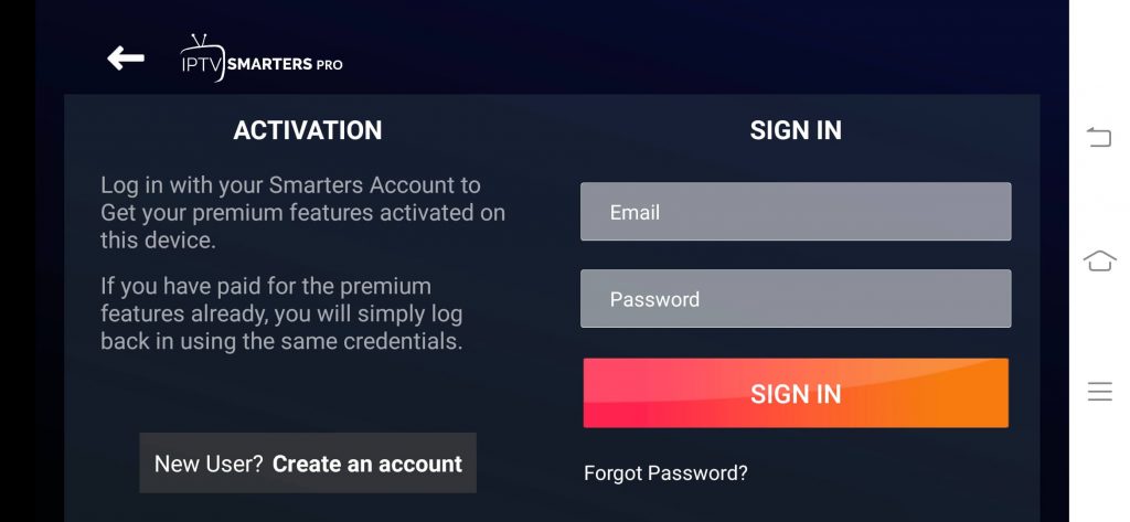 Sign in - IPTV Smarters Pro