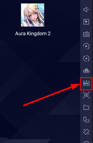 Choose APK button and install Liquid IPTV on Bluestacks Computer