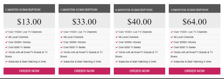 Click Order now to subscribe Liquid IPTV premium