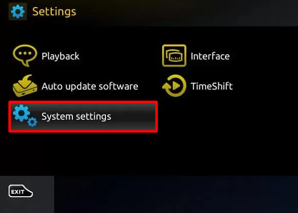 Click on System Settings option