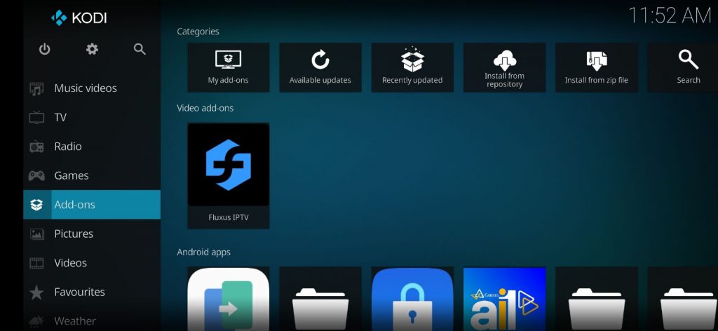 Click the Package installer icon to install Mad Titan Sports Kodi Addon