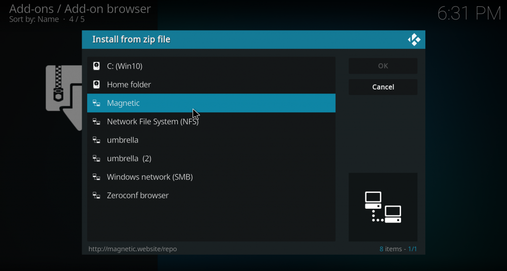 Select the Magnetic Repository