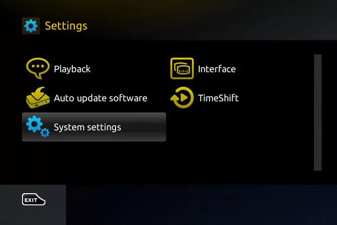 choose System settings