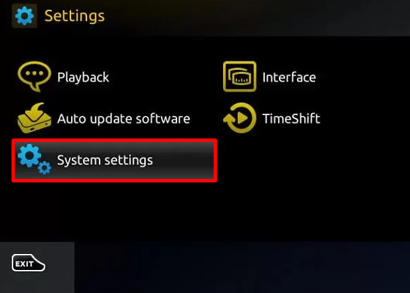 Click on System Settings