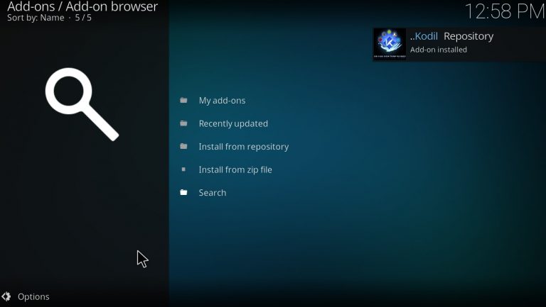 Kodil repository installed