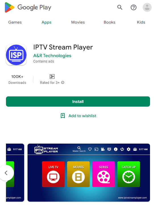 Install IPTV Stream Player