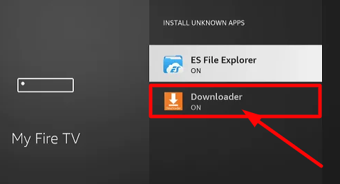 Choose Downloader from the list to side load Sonic IPTV on Firestick