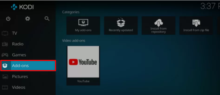 Choose add-on to stream Supremacy Kodi addon channels