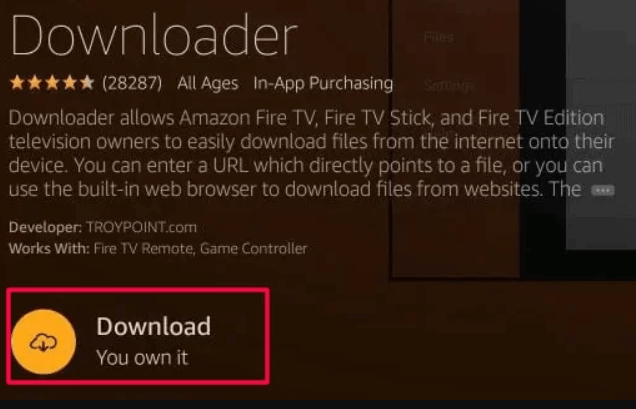 Click on Download to install the app on Firestick