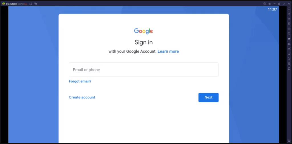 Sign in with Google account if prompted